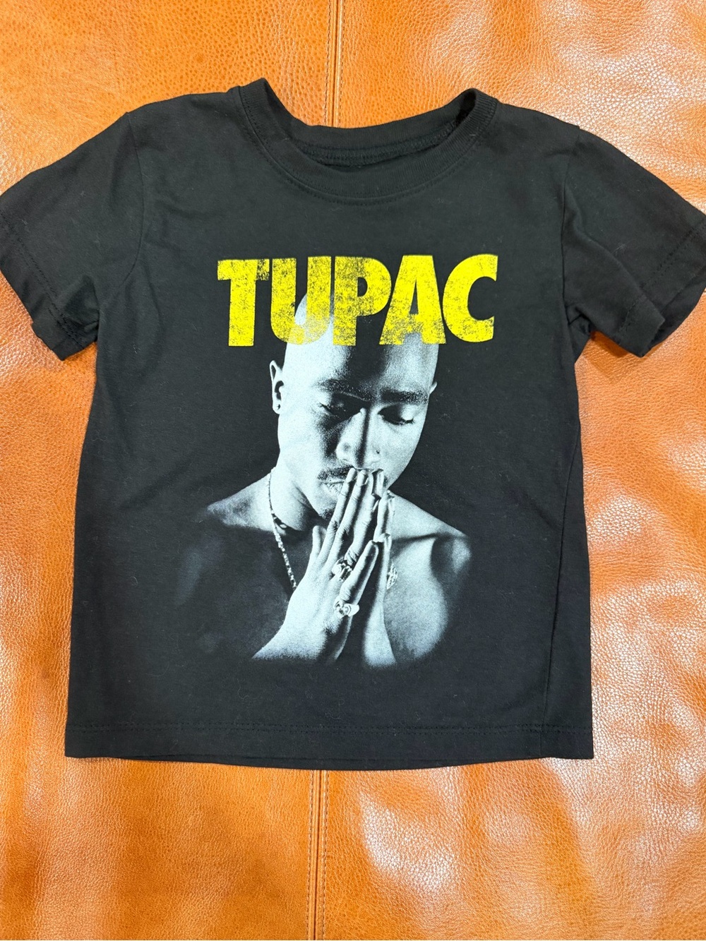 2Pac Kids 3T Black Tupac Short Sleeve Casual Band Tee Music Shirt Hip Hop Rap